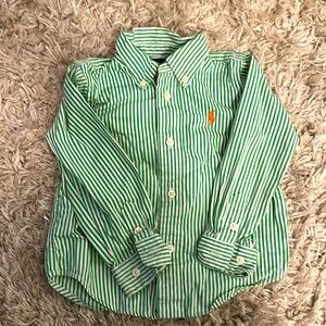 Polo Ralph Lauren boy’s size 24 months stripped Oxford button up shirt
